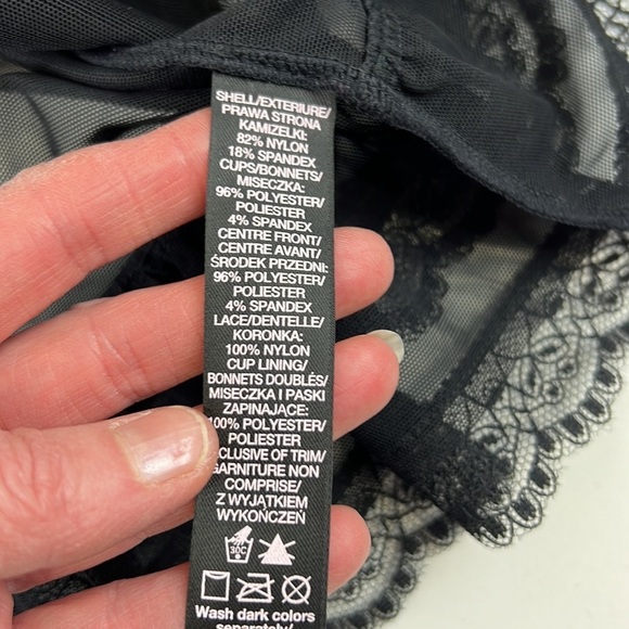 La Senza  Black Push Up Corset Baby Doll with Clips - Picture 8 of 11